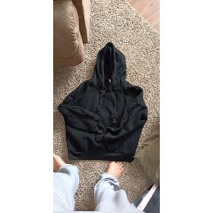 Crop top black hoodie